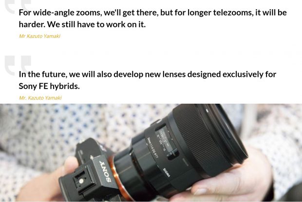 sigma fe lens interview